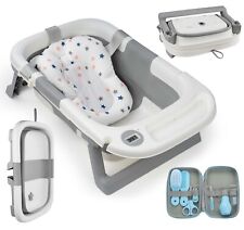 Faltbare Baby Badewanne Babywanne + Kissen Antirutsch Babybadewanne 69,8x42x21cm