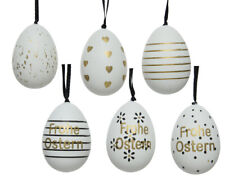 6 Ostereier 6cm zum Aufhängen