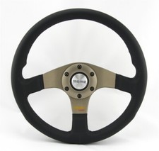 Momo Leder Sportlenkrad Tuner silber 32 320mm schwarz anthrazit steering wheel v