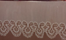 10m !! Klöppelspitze Handarbeit weiß Gardine Spitze Klöppelarbeit Vintage lang