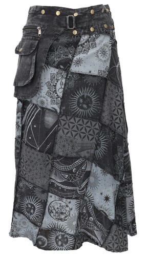Wickelrock langer rock mit - ,