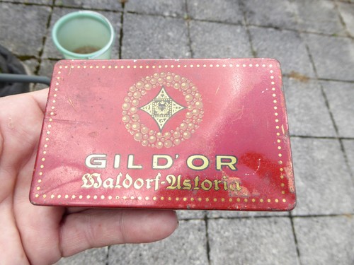 Alte blechdose zigarettendose - blechdose,