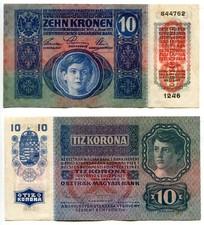 10 Kronen Österreich / Austria 2.1.1915(1919) Stempel DÖ, Erhaltung II+/II  P.51