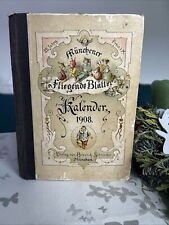 ❌SELTEN❌Münchener fliegende Blätter Kalender 1908,Geschichten,Sprüche,Bilder,And