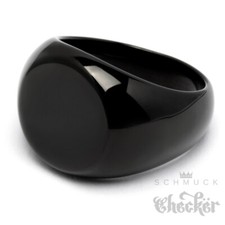 Ring mit individueller Gravur Herren Geschenk Siegelring rund massiv Edelstahl