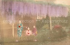 Japan Frauen Blauregen Garten