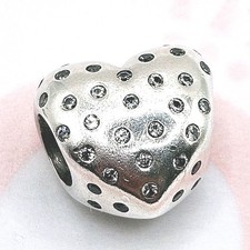 Pandora Charm "Funkelndes Herz" 791241  Liebe Love Zirkonia Silber Herz Original