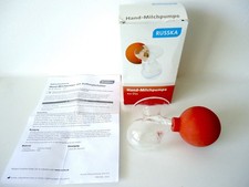 Hand-Milchpumpe Brustpumpe manuell, RUSSKA, ca. 12x6x6cm, neuwertig in OVP