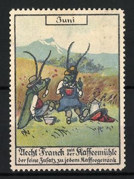 Reklamemarke aecht franck - reklamemarke,
