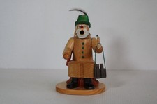 Vintage Deutscher Räuchermann Holz Räuchergefäß Erzgebirge Bayrisch Handarbeit 6"