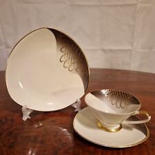 Bavaria Weissenstadt D. & R. Sammelgedeck Goldstaffage Vintage Porzellan 3 Tlg.