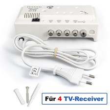 TV Antennenverstärker Kabelfernsehen 4x 20dB DVB-C Verstärker Digital TV HDTV 4K