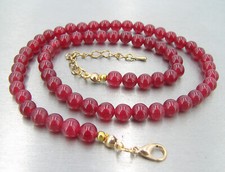 Rubin halskette kette damen - rubin-halskette,