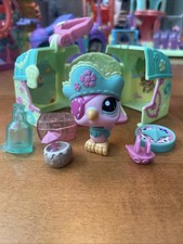 Littlest Pet Shop Sparkles 'N Treasure PIRATE PARROT  Papagei mit Haus #1875