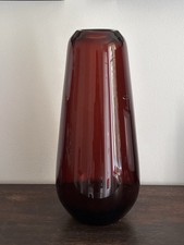 SF WMF Wilhelm Wagenfeld dickwandige Bodenvase 38 cm rubinrot Glas mid century