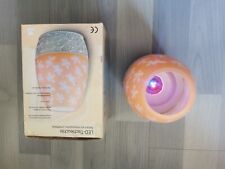 LED-TISCHLEUCHTE LAMPE Glaskuppel m. Blumenmotiv Batteriebetrieb 14 cm Höhe TOP!