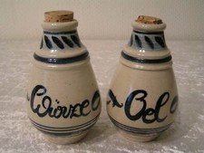 2 x Keramik Gewürz / Oel Dose