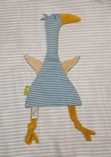 ? Gans ?  Schmusetuch Kuscheltuch Sigikid Gestreift blau Ente Vogel 41925