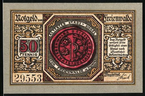 Notgeld freienwalde 50 - notgeld,