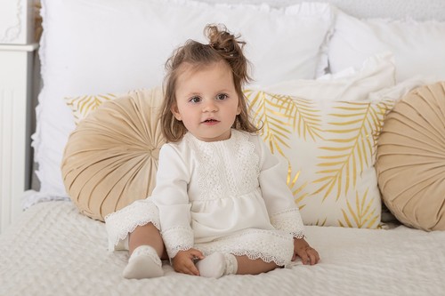 Ecru kleid spitze taufkleid - spitze,