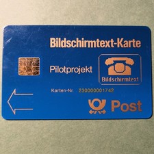 ?? BTX TESTKARTE !!!! Bildschirmtext Pilotprojekt Telekarte Mikroprozessorchip