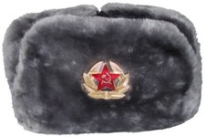 Russische fellmütze - russische, (grau)