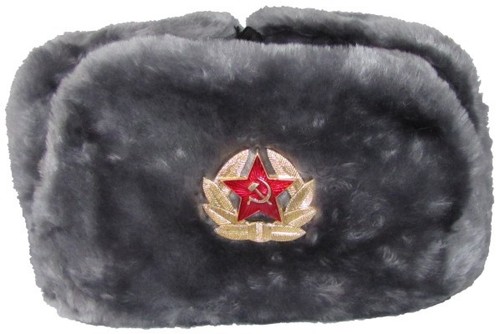 Russische fellmütze - russische, (grau)
