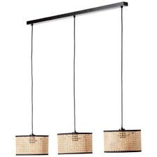 Brilliant Leuchten Pendelleuchte Wiley 3-flammig E27 Rattan Deckenleuchte Lampe