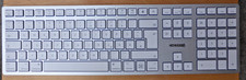 CHERRY KW 9100 SLIM fuer MAC Kabellos - Tastatur Deutsch, QWERTZ Silber/Weiß
