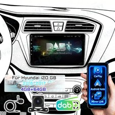 DAB+ 8-Core 4+64GB CarPlay 9" Android 15 Autoradio Für Hyundai i20 GB 15-17 Navi
