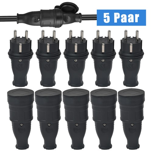 Paar schuko stecker kupplung - 5,