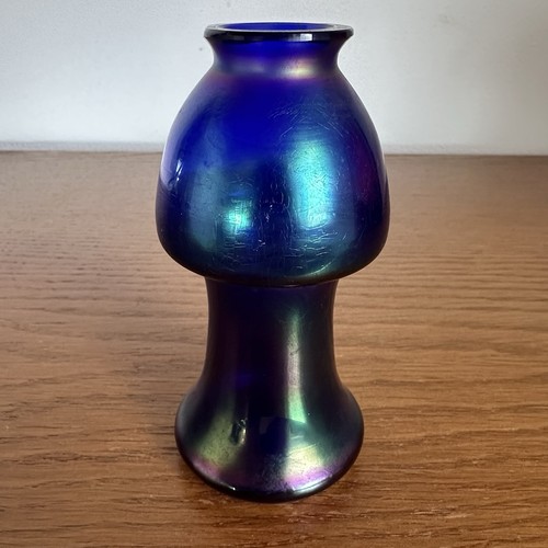 Miniatur glas vase blau - glas,