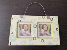 Bilderrahmen in Form einer Handtasche Fotorahmen für 2 Bilder 9 x 9 cm bunt 70er