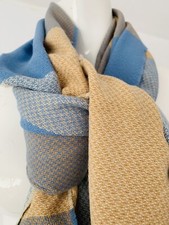 Schal & Tuch Cognac  Blau Fransen Damen sehr guter Zustand