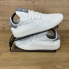 Adidas Schuhe Herren Gr. UK 8 Pharrell Williams HU Tennis Weiß Mesh Turnschuhe