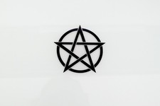 Pentagramm Auto Aufkleber Hexe