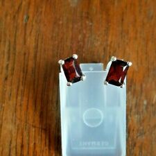 Ohrringe Ohrstecker 925 Silber mit echtem Granatstein