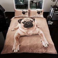 Mops Hund King Size Bettdecke