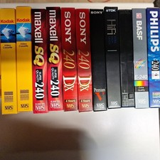 11 Stück  VHS Video Kassetten / Leerkassetten 240 Minuten TDK BASF Kodak Sony...