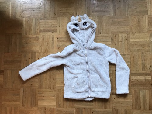 Hoodie teddy jacke - jacke, einhorn