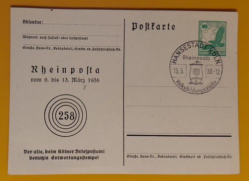 Deutsches reich rheinposta - reich,