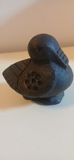 Ente Vogel Figur Bronze?Ton,Messing?massiv Tier Statue Skulptur animal alt 