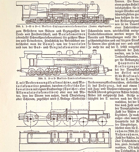 Alte lithografie lokomotive - alte,