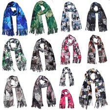 Warme Winter Lang Schal Katze Halstuch Halstücher Damenschal Tuch Stola