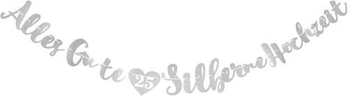 Silberhochzeit deko banner - silberhochzeit,
