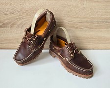 Timberland 3 Eye Lug Bootsschuhe Leder Schuhe Gr. 6 W = 36 Super Zustand