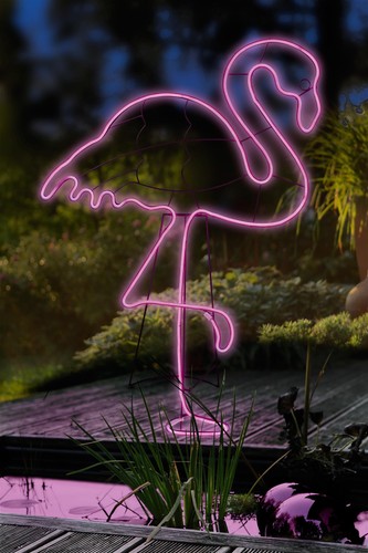 Led figur neon flamingo deko - neon,