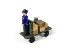 Lot 2510118 Preiser 441 Elektrokarre mit Fahrer H0 Holzfigur um 1954