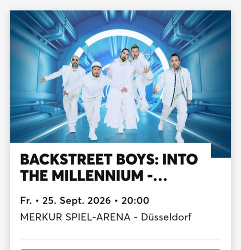 Backstreet boys ticket - backstreet,