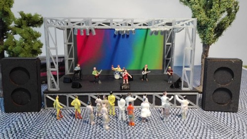 Rockkonzert bühne spur h0 - bühne,